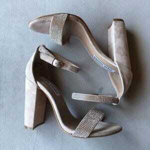 Steve Madden ~ Carrson with Rhinestone Straps ~ Size 6 ~ Nude Pink Colour